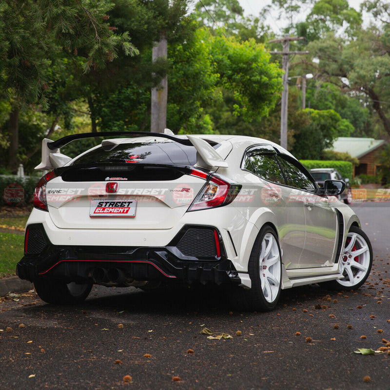 M-P Style Rear Bumper Spats For 2017-2020 Honda Civic Type R FK8 (WHITE NH0)
