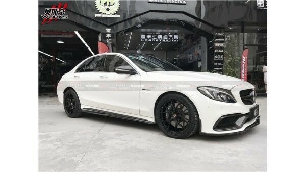 M-Benz C-Class W205/C63S PSM Dynamic Style Carbon Fibre Side Skirt Extensions