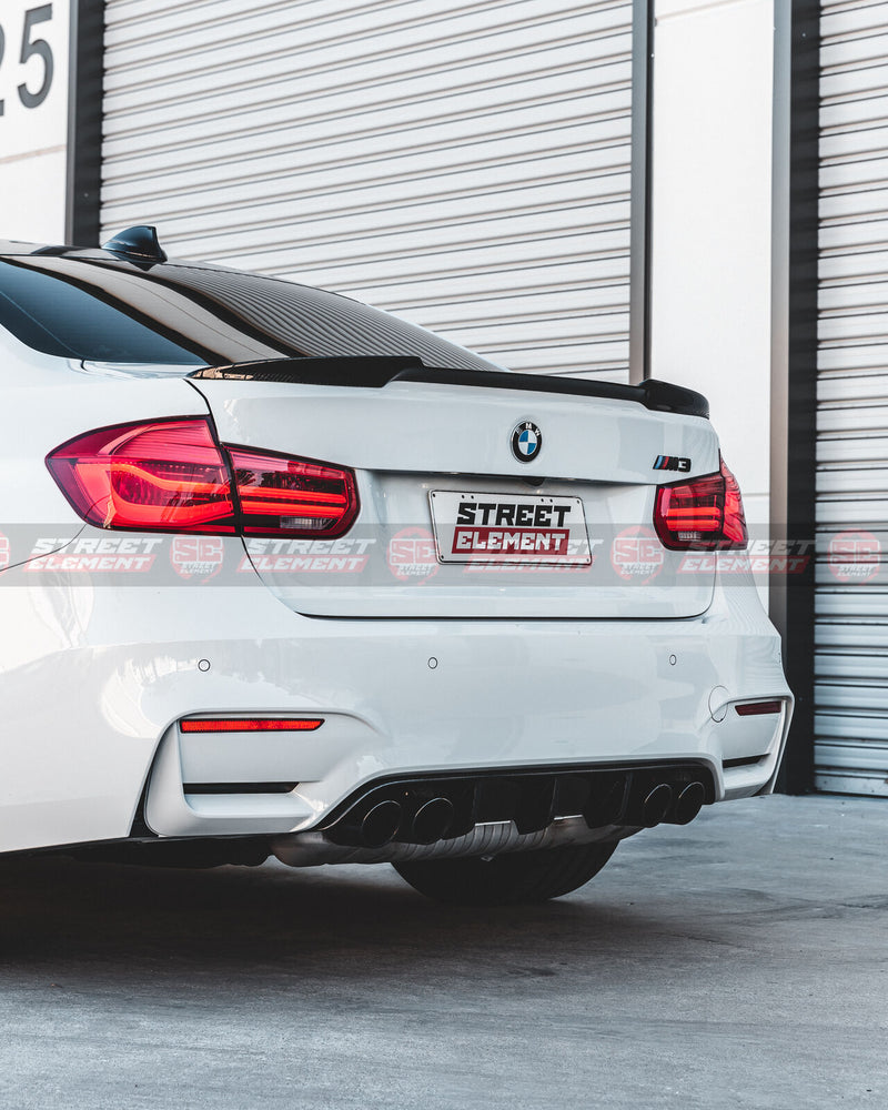 Gloss Black PSM Style Rear Trunk Spoiler Wing Lip For BMW F30 F80 M3  2012-2018