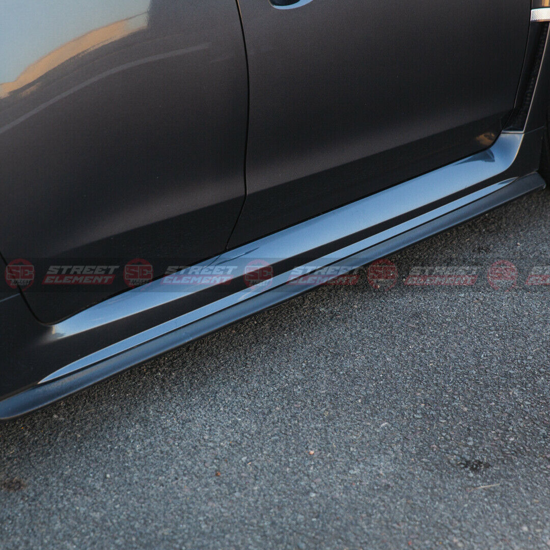 CS Type-1 Style Side Skirts For 2014-2021 Subaru WRX/STI V1 (MATTE BLACK)