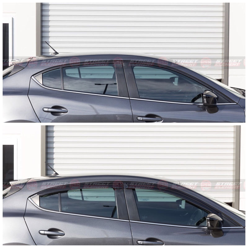 Mazda Mazda3 2014-2018 BM BN Hatch Slimline Window Visors/Weathershields (4PCS)