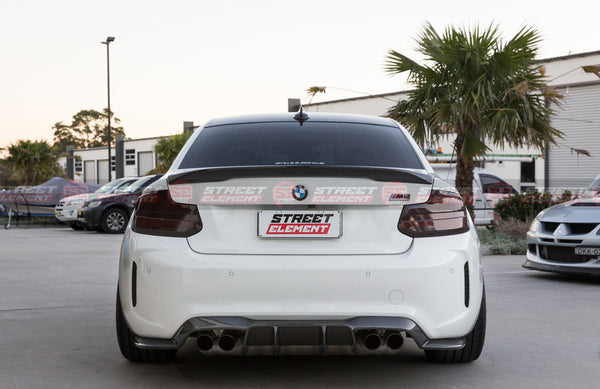 V Style Carbon Fibre Rear Diffuser For MY15-19 BMW F87 M2 M2C Competition (CF)