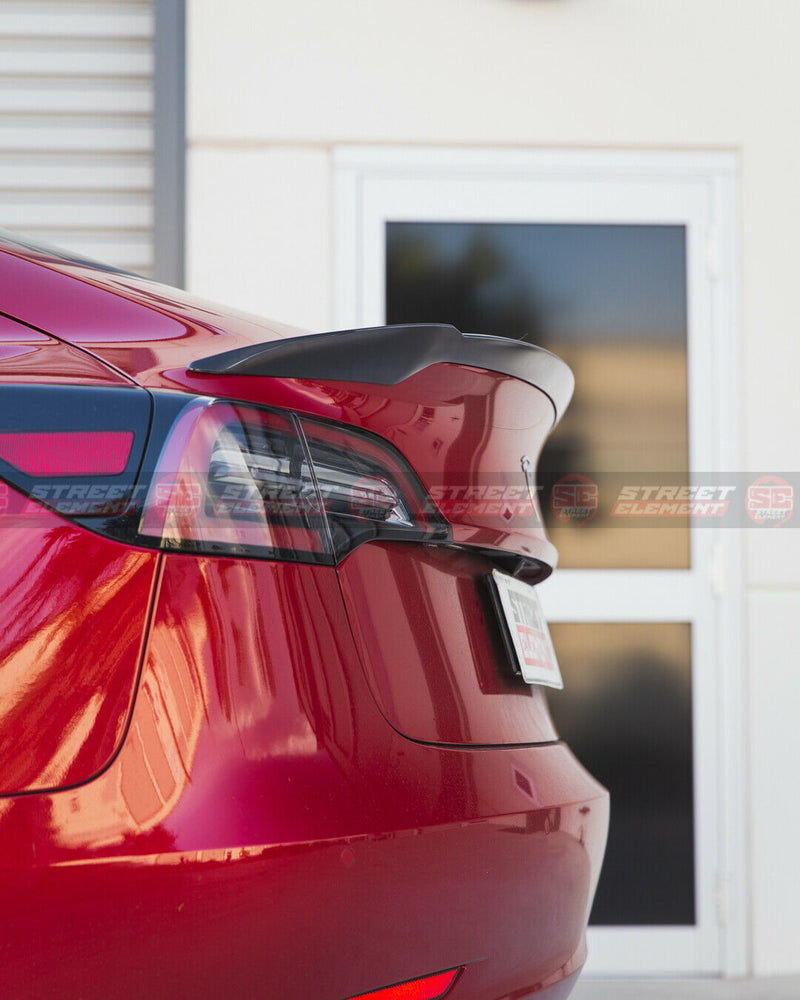 SED1 Style Rear Trunk Duckbill Spoiler For 2019-2021 Tesla Model 3 (UNPAINTED)