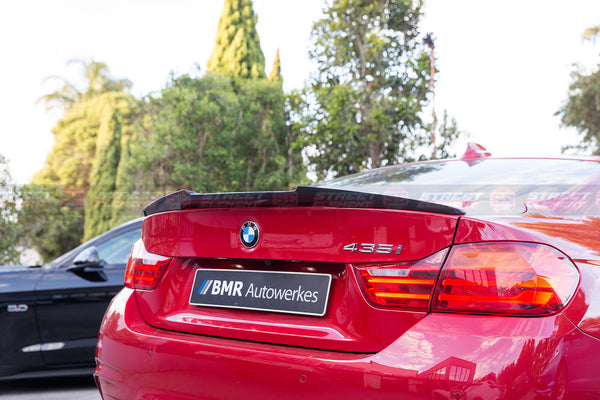 M4 V2 Style Carbon Fibre Trunk Spoiler For MY14-18 BMW F33 4-Series/F83 M4 (CF)