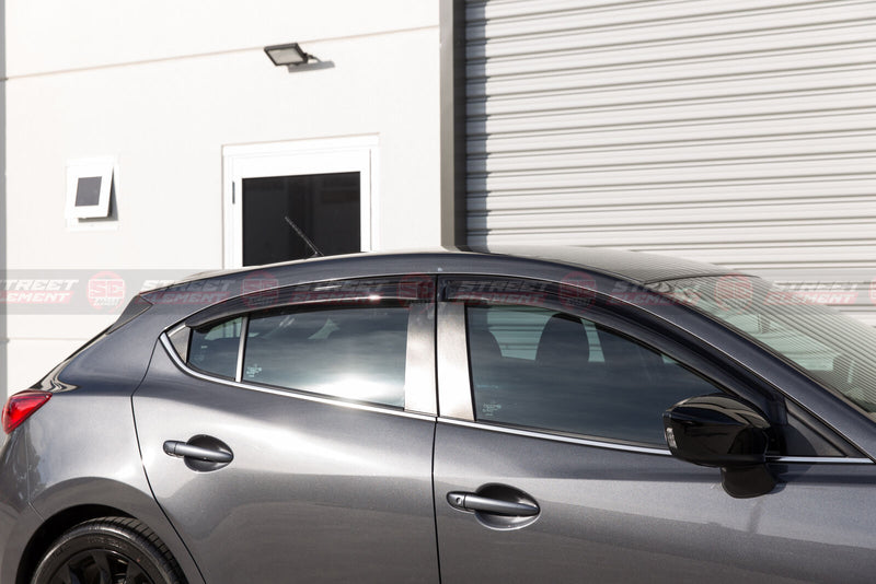 Mazda Mazda3 2014-2018 BM BN Hatch Slimline Window Visors/Weathershields (4PCS)