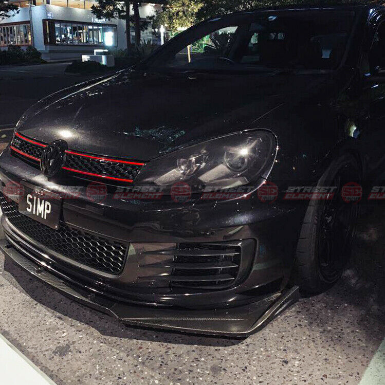SEV1 Style Foglight Shrouds/Covers For 2009-2012 VW Golf GTI MK6 (GLOSS BLACK)