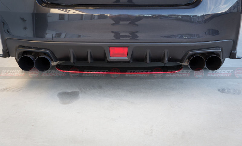 S-T Style Rear Under Diffuser For 2014-2020 Subaru WRX/STI V1 (RED ACCENT/BLACK)