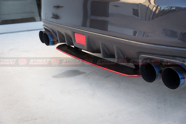 S-T Style Rear Under Diffuser For 2014-2020 Subaru WRX/STI V1 (RED ACCENT/BLACK)