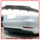 SEV1 Style Rear Bumper Diffuser For 2019-2021 Tesla Model 3 (FORGED CARBON)