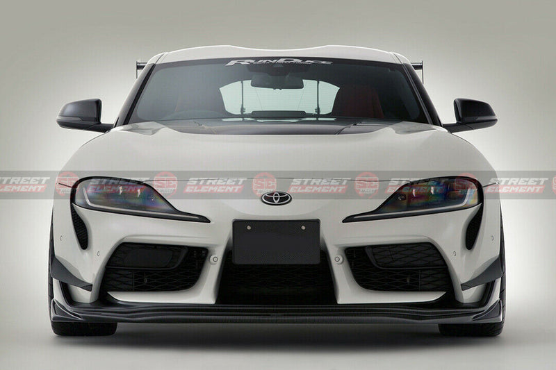 VRS-1 Style Front Bumper Canards For 2019-2021 Toyota Supra GR (FORGED CARBON)