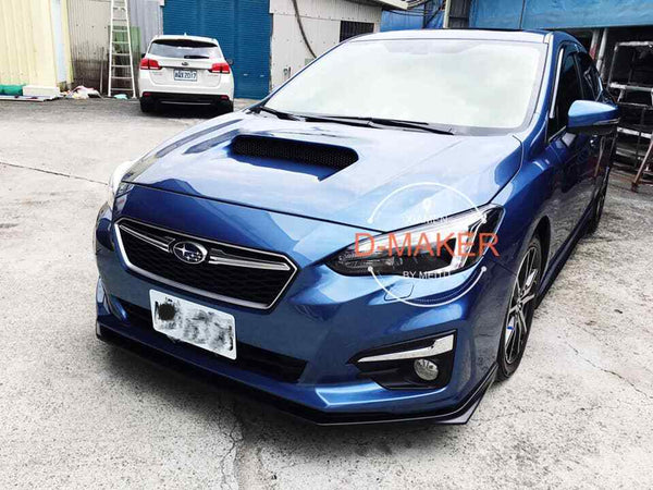 S-T Style Front Bumper Lip For 2018-2020 Subaru Impreza G5 Hatch (UNPAINTED)