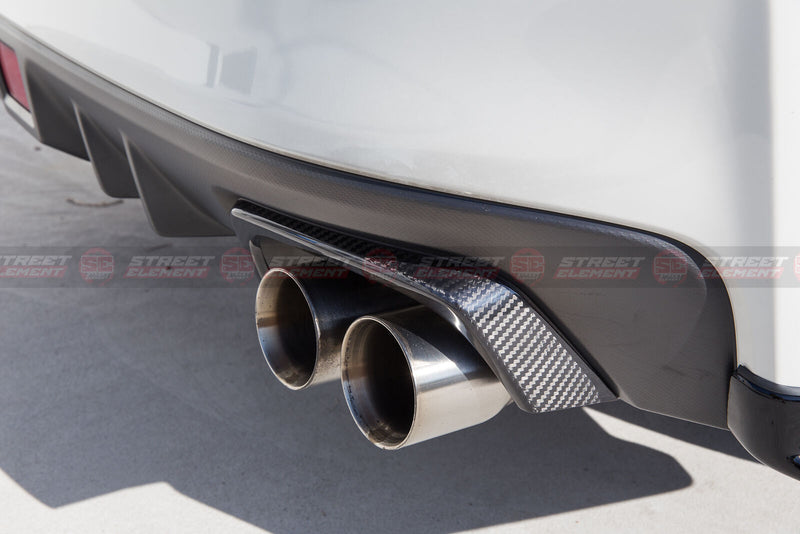 ST Style Exhaust Surround Covers For 2014-2021 Subaru WRX/STI V1 (CARBON FIBRE)