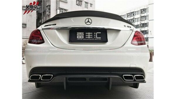 M-Benz C-Class W205/C63S PSM Dynamic Style Carbon Fibre Rear Bumper Diffuser