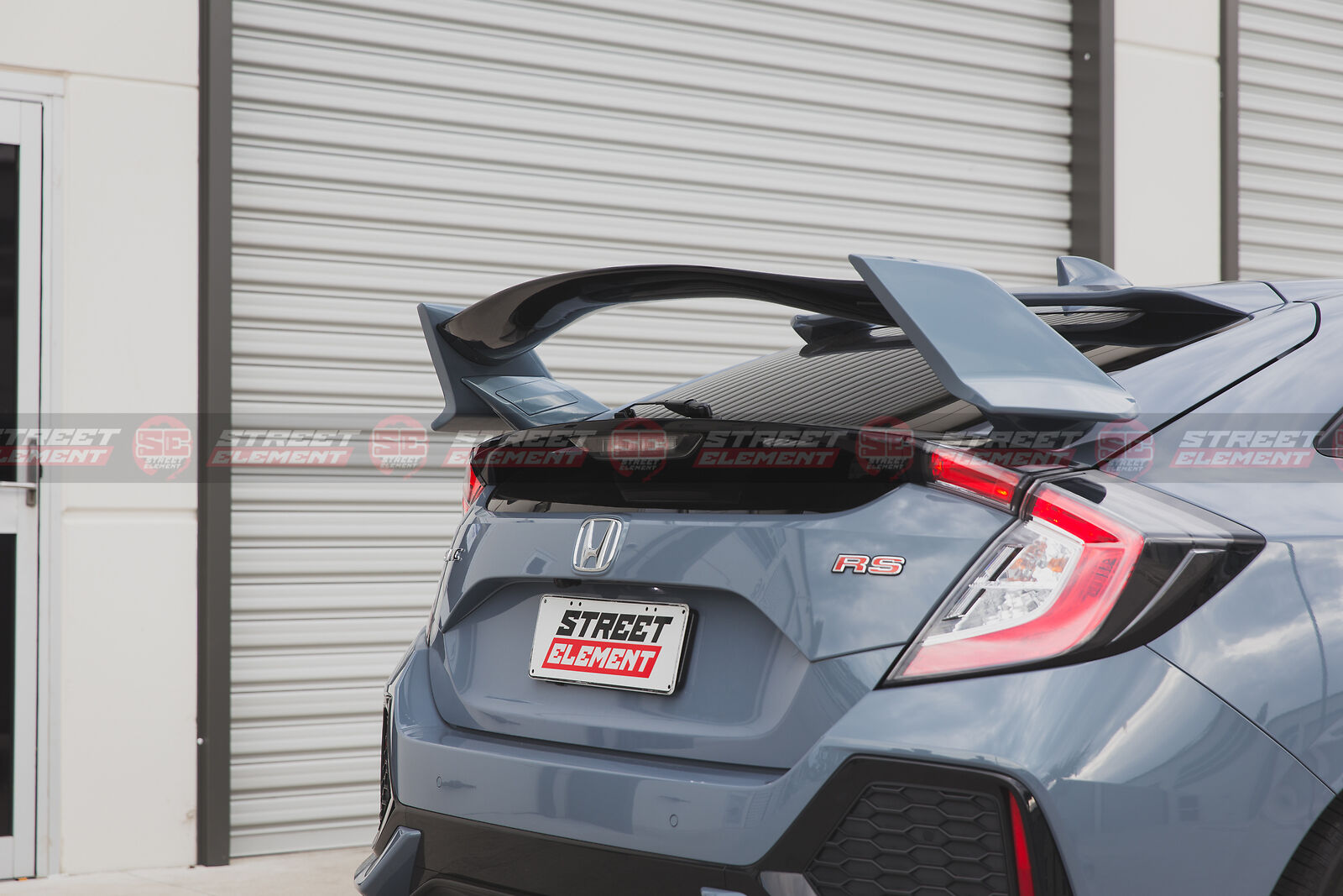 Type R Style Trunk Wing Spoiler For 2016-2020 Honda Civic HATCH (BLUE B-593M)