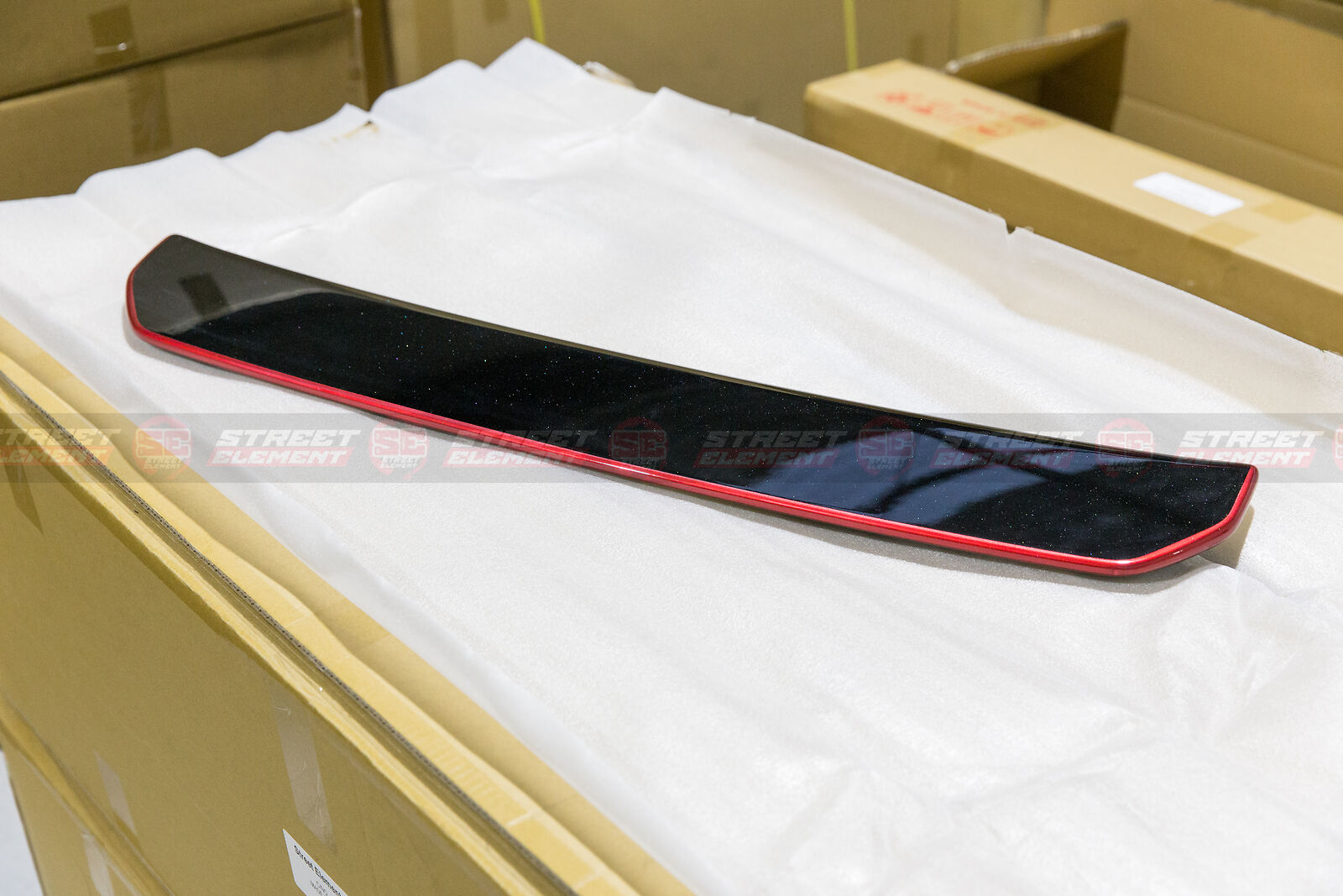 S-T Style Rear Under Diffuser For 2014-2020 Subaru WRX/STI V1 (RED ACCENT/BLACK)