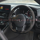 DMK Steering Wheel For 2019-2021 Toyota Supra GR (SUEDE/SUEDE/SILVER STITCHING)R