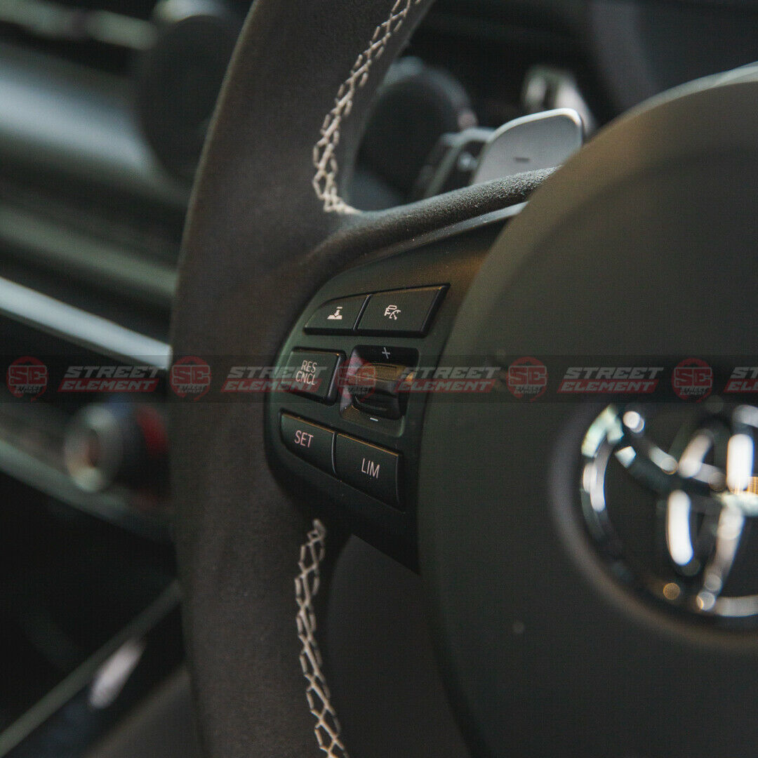 DMK Steering Wheel For 2019-2021 Toyota Supra GR (SUEDE/SUEDE/SILVER STITCHING)B