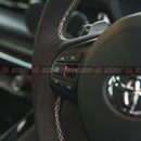 DMK Steering Wheel For 2019-2021 Toyota Supra GR (CARBON/RED LEATHER/STITCH) RED