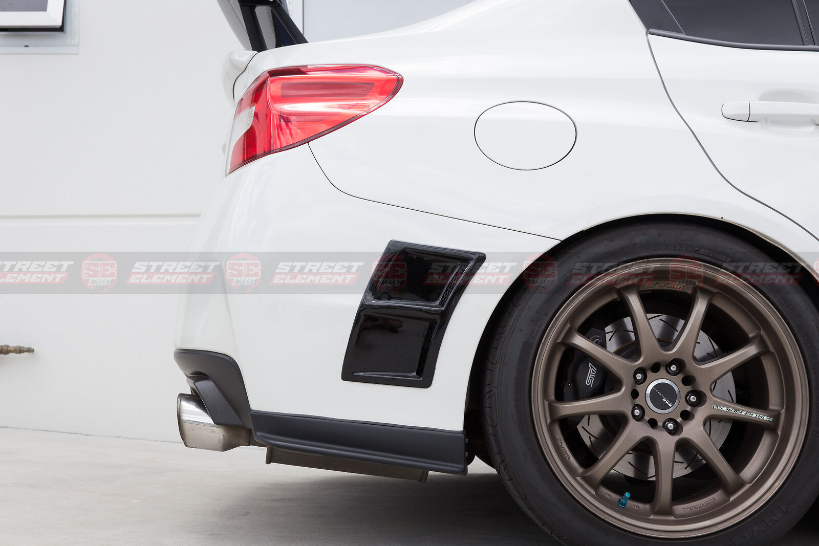 S207 Style Rear Bumper Side Vents For 2014-2021 Subaru WRX/STI V1 (MATTE BLACK)