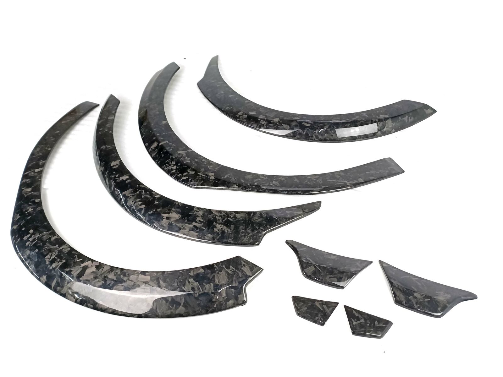 SEV1 Style Widebody Flares WHOLE SET For 2019-2021 Tesla Model 3 (FORGED CARBON)