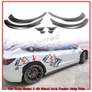 SEV1 Style Widebody Flares WHOLE SET For 2019-2021 Tesla Model 3 (MATTE BLACK)