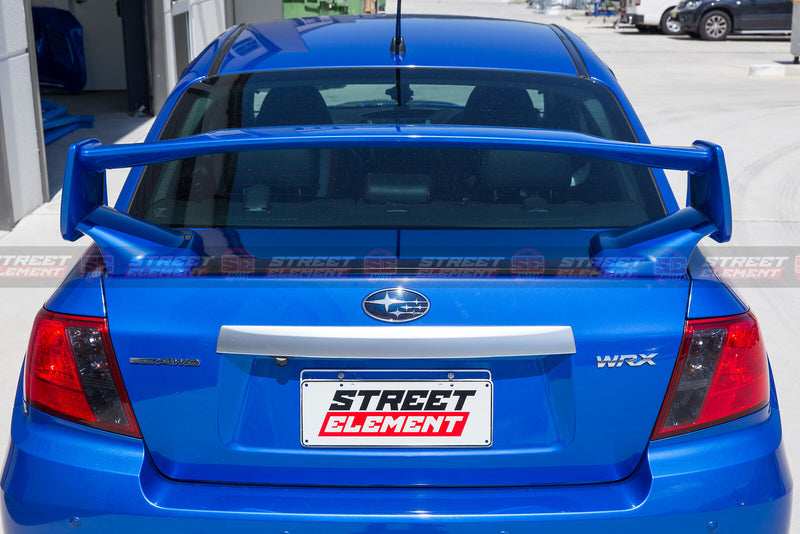 S-T Style Spoiler & Cover Plate For 2008-2013 Subaru Impreza WRX/STI (BLACK 32J)
