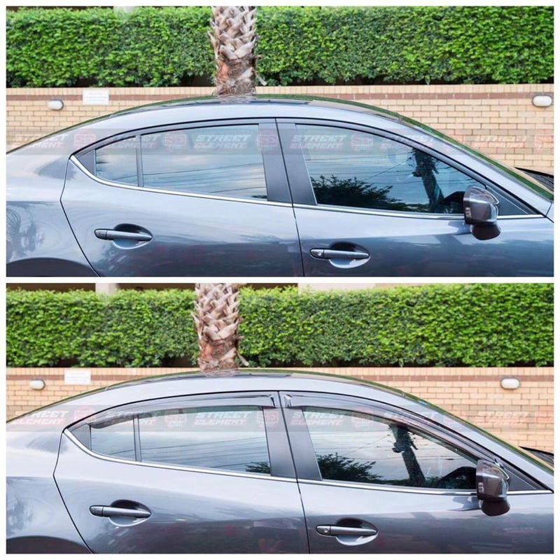 Mazda Mazda3 2014-2018 BM BN Sedan Slimline Window Visors/Weathershields (4PCS)