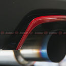 ST Style Exhaust Surround Covers For 2014-2021 Subaru WRX/STI V1 (RED/BLACK)