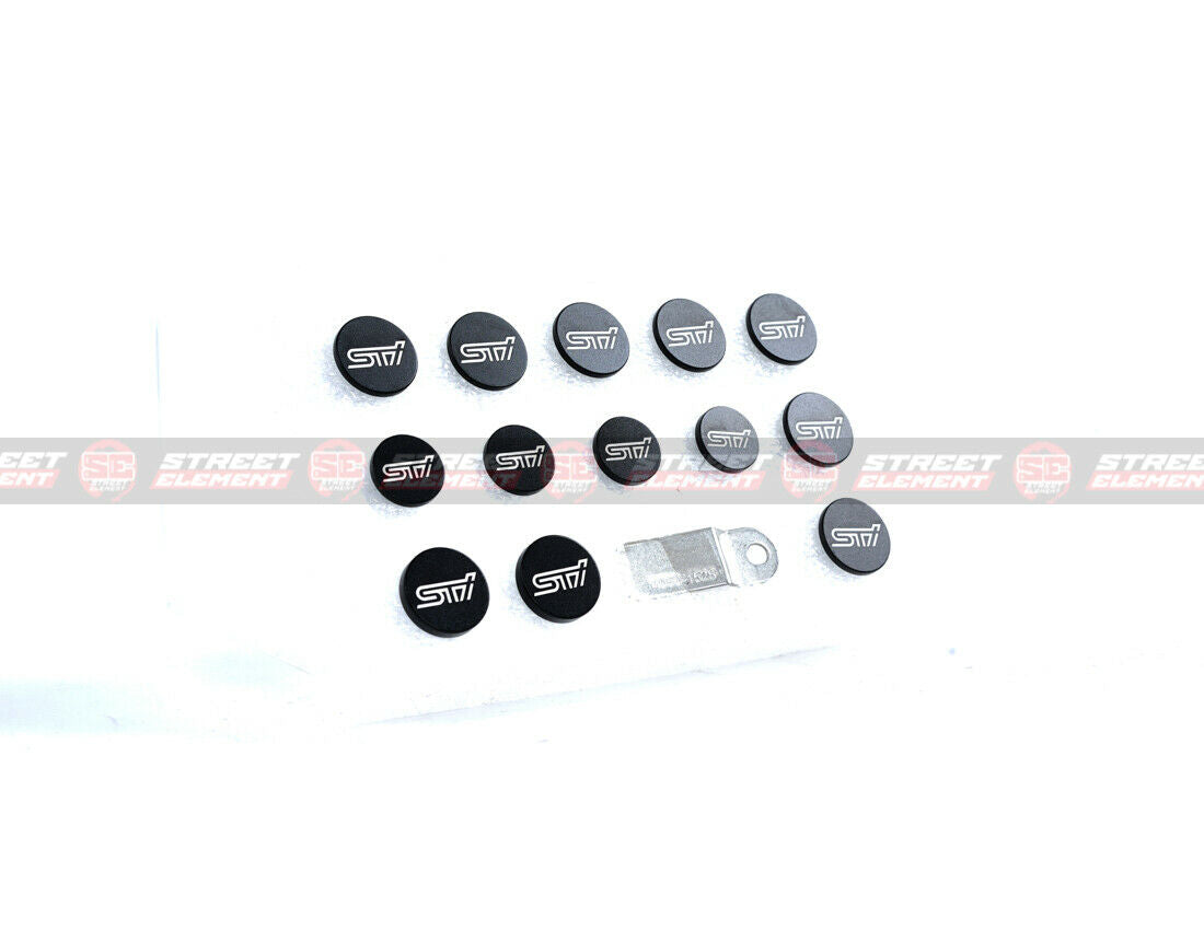 CNC Machined Aluminium Engine Bay Clips For 2015-2020 Subaru WRX/STI V1 (BLACK)