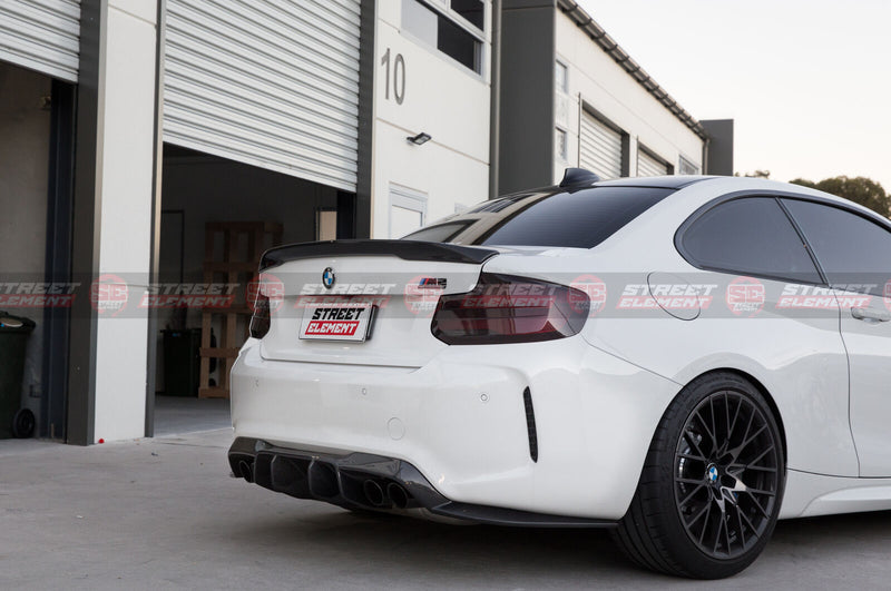 V Style Carbon Fibre Rear Diffuser For MY15-19 BMW F87 M2 M2C Competition (CF)