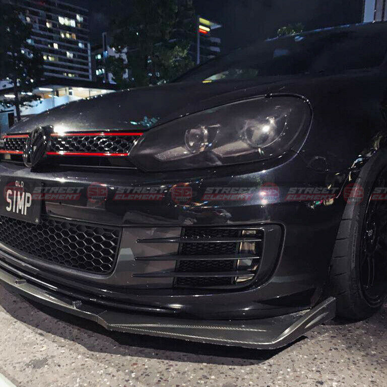 SEV1 Style Foglight Shrouds/Covers For 2009-2012 VW Golf GTI MK6 (UNPAINTED)