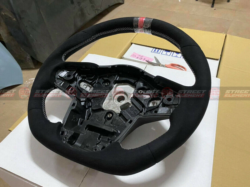 DMK Steering Wheel For 2019-2021 Toyota Supra GR (SUEDE/SUEDE/SILVER STITCHING)R