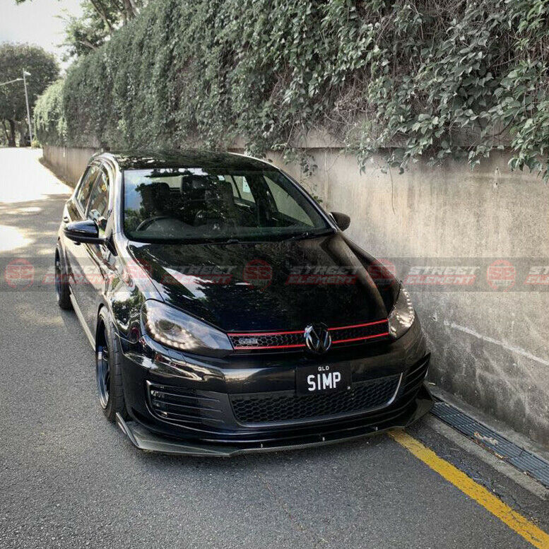 SEV1 Style Foglight Shrouds/Covers For 2009-2012 VW Golf GTI MK6 (GLOSS BLACK)