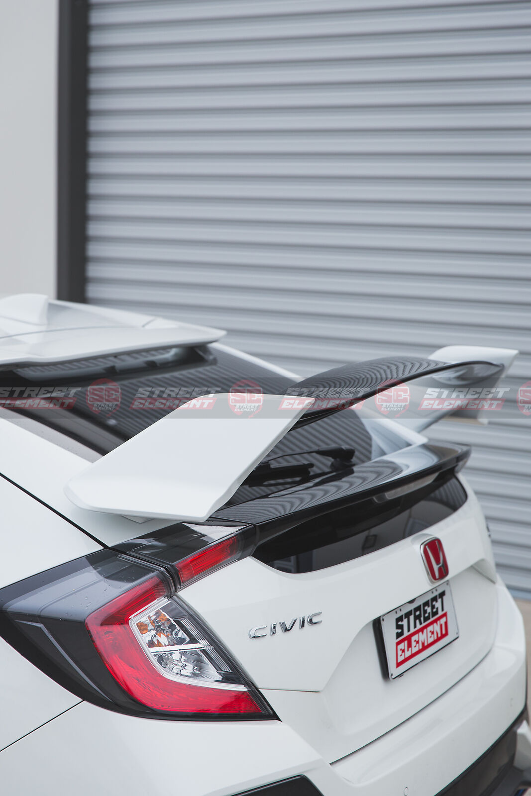 TYPE R Style Trunk Wing Spoiler For 2016-2020 Honda Civic HATCH (WHITE NH-788P)