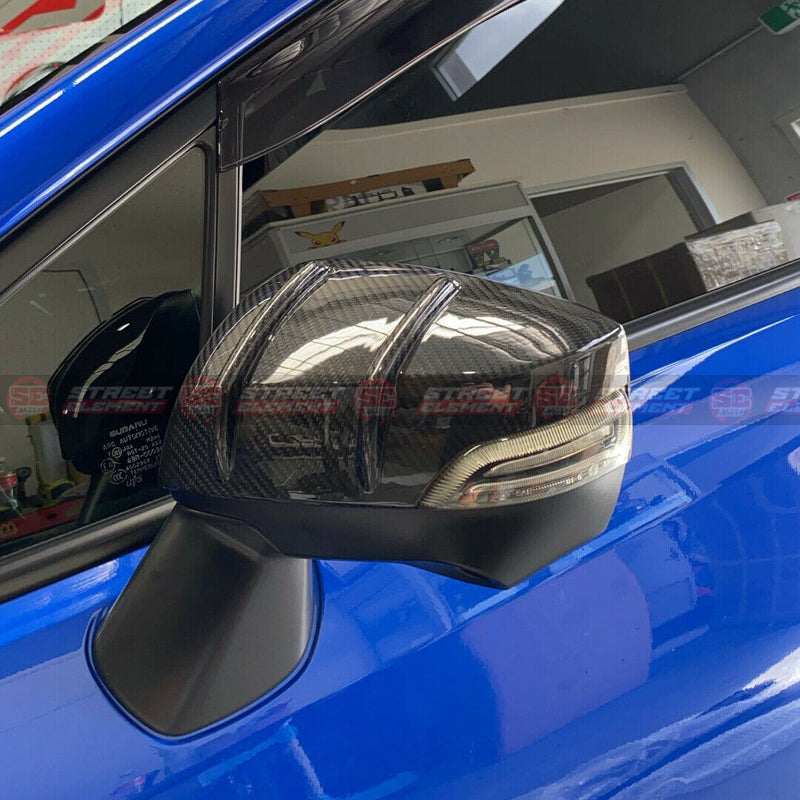 RA-R Style Mirror Covers Stick-On For 2014-2021 Subaru WRX/STI V1 (CARBON FIBRE)