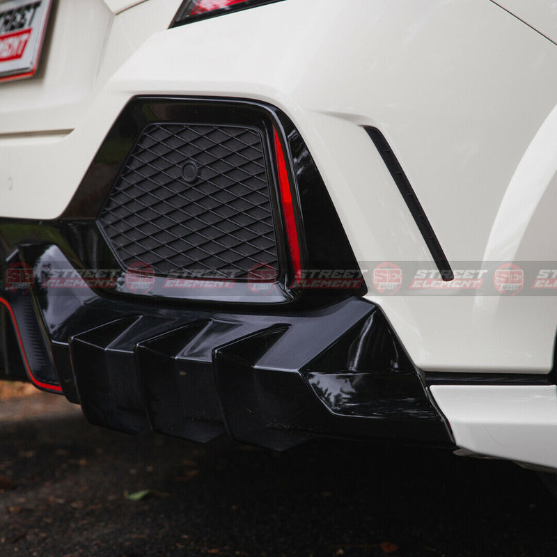 M-P Style Rear Diffuser Sets For 2017-2020 Honda Civic Type R FK8 (MATTE BLACK)