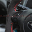 Steering Wheel For 2008-2013 Subaru Impreza WRX/STI (CARBON/LEATHER/RED STITCH)