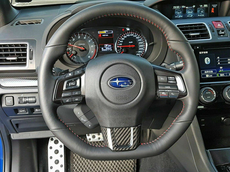 OEM+ Style Steering Wheel Cover For 2014-2021 Subaru WRX/STI V1 (CARBON FIBRE)