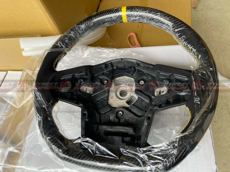 DMK Steering Wheel For 2019-2021 Toyota Supra GR (CARBON/SUEDE/YELLOW STITCH) LN