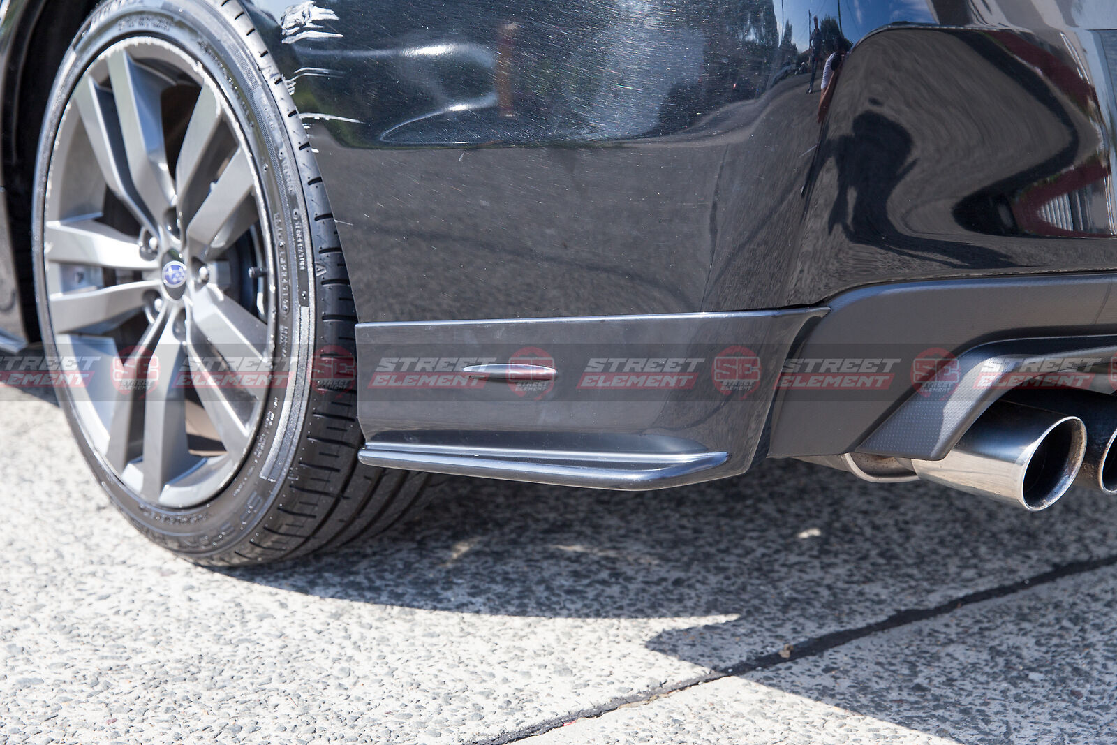 MP Style Rear Bumper Pods/Spats For 2014-2021 Subaru WRX/STI V1 (MATTE BLACK)