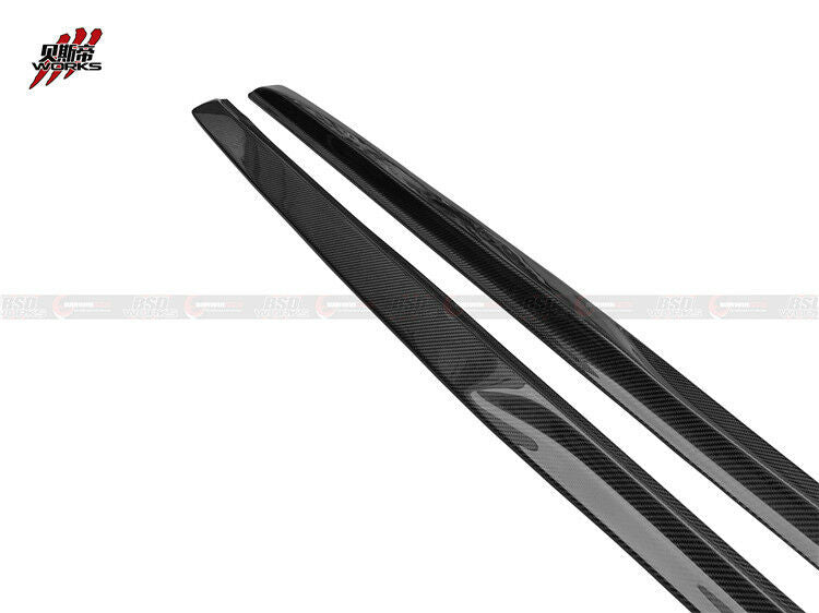M-Benz C-Class W205/C63S PSM Dynamic Style Carbon Fibre Side Skirt Extensions