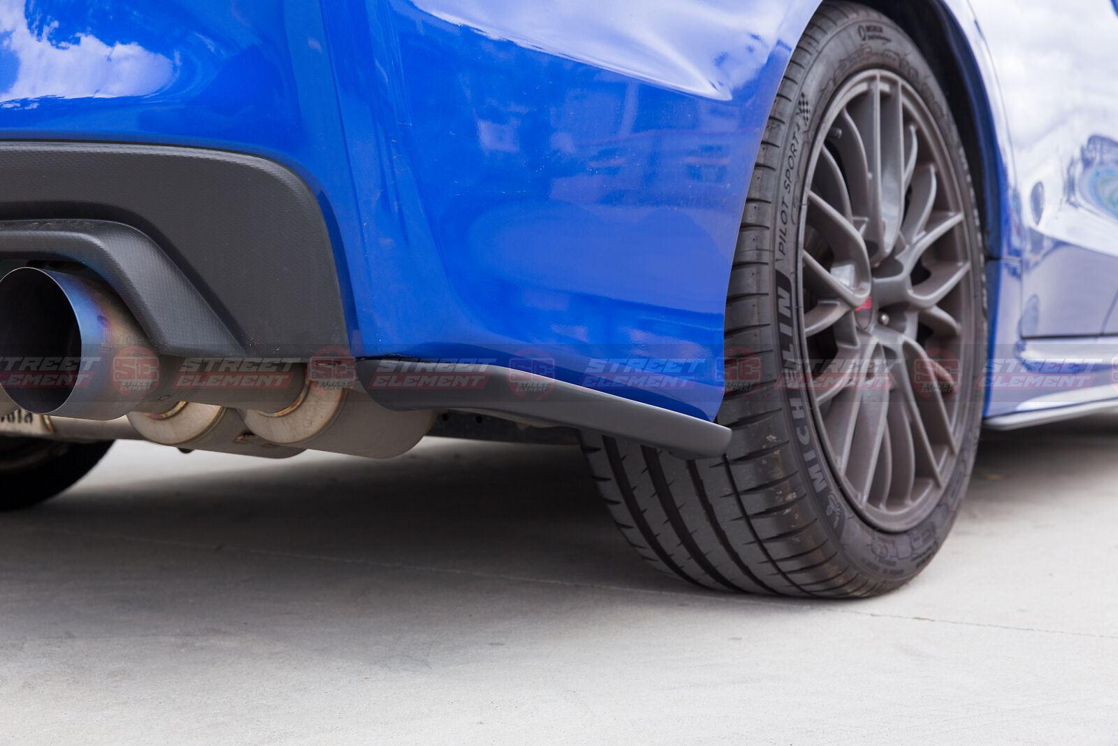 CS Type-1 Style Rear Bumper Spats For 2014-2021 Subaru WRX/STI V1 (UNPAINTED)