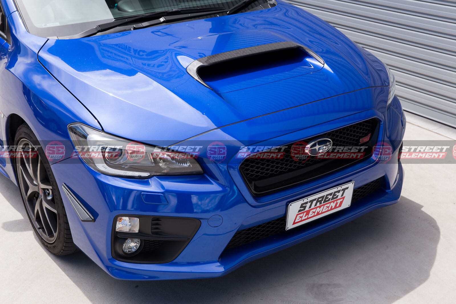 SEV1 Bonnet/Hood Scoop Extension For 2014-2021 Subaru WRX/STI V1 (GLOSS BLACK)