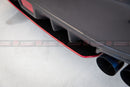S-T Style Rear Under Diffuser For 2014-2020 Subaru WRX/STI V1 (RED ACCENT/BLACK)