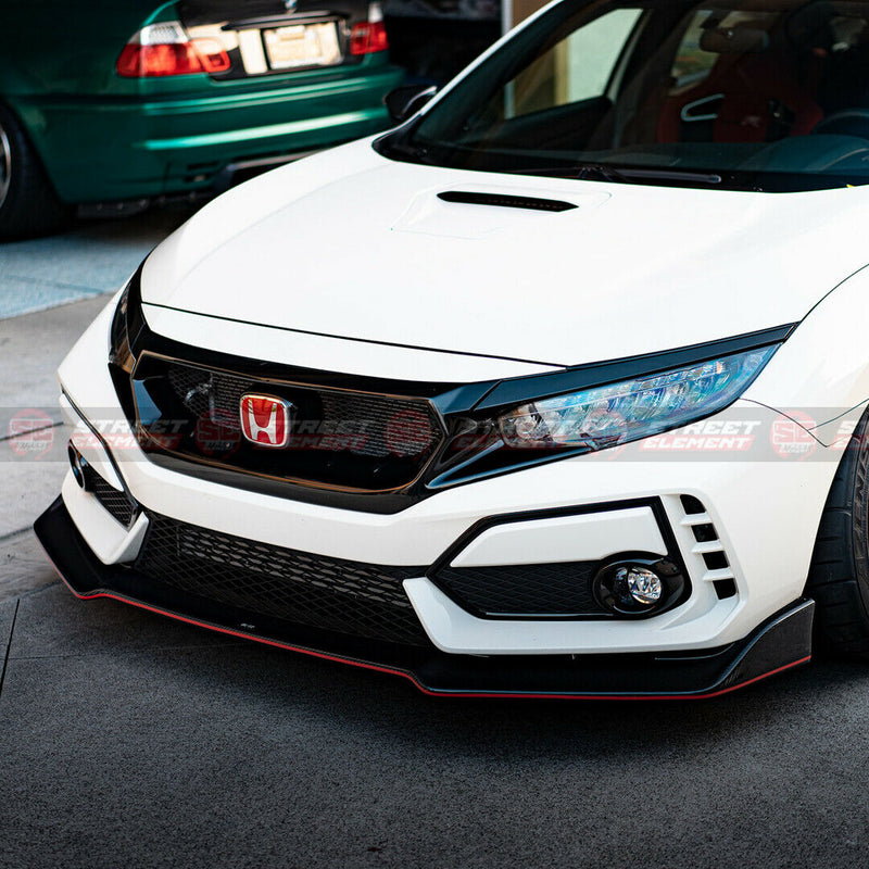 M-P Style Front Garnish For 2017-2020 Honda Civic Type R FK8 (RED R-513)