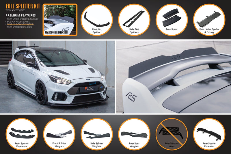 MK3 Focus RS Full Lip Splitter Set