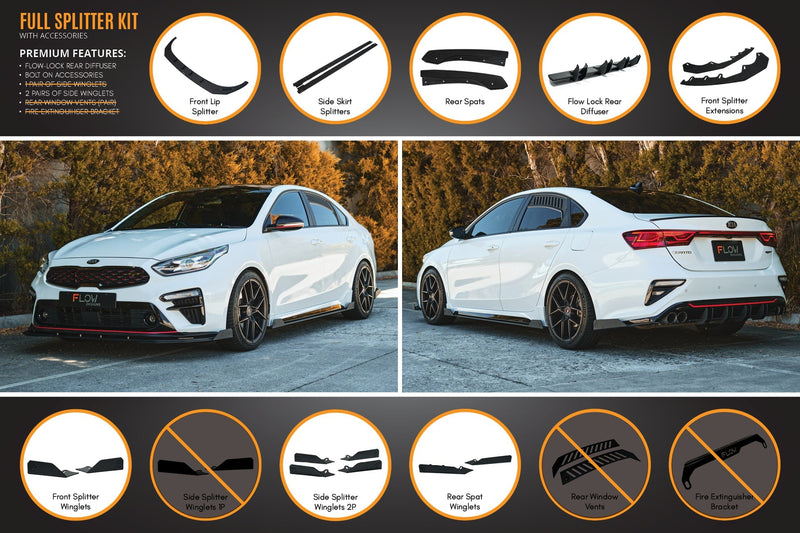 Cerato GT Sedan PFL Full Lip Splitter Set