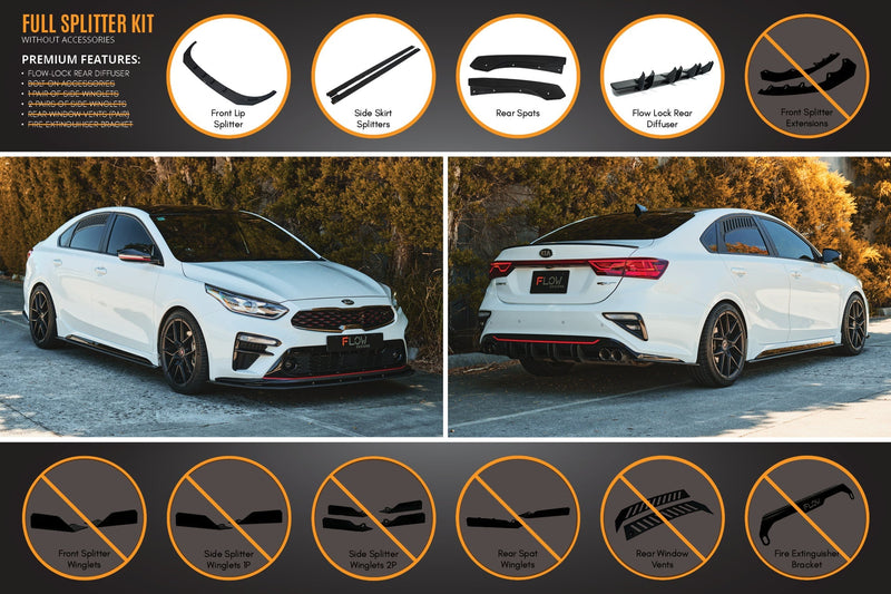 Cerato GT Sedan PFL Full Lip Splitter Set