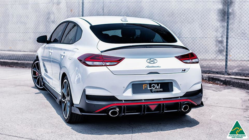 White Hyundai i30N Fastback Rear Diffuser