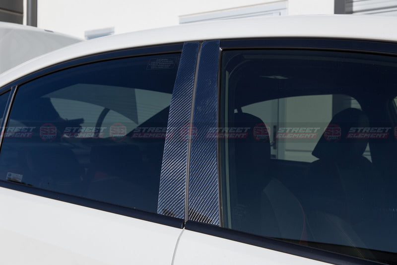 Dry Carbon Fiber Side Pillar Covers (12PCS) For MY14-19 Subaru WRX Premium / STI